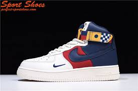 Latest Nike Air Force 1 High Tops Mens Shoes Navy Red White Ar5395 100 Nike Shoes Air Force Nike Air Nike Air Force Ones