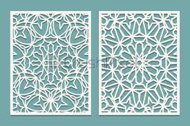 Layered wedding invitations from elegantweddinginvites. Die And Laser Cut Ornamental Panels With Islamic Geometric Pattern Stock Vector Crushpixel