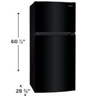 Frigidaire 13.9-cu ft Standard-Depth 28-in Wide Top-Freezer Refrigerator (  Black ) ENERGY STAR Certified