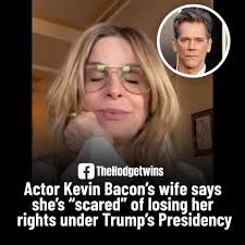 😳Oh puhleeeeze! What a dingbat! Use yr brain & stop listening to the  leftstreamedia gaslighting propaganda! UfB! 😖😒 Kevin Bacons Wife actress  Kyra Sedgwick says she's "scared" of losing her rights under
