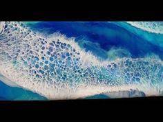 21 Quick Frothy White Waves Resin Pour Tutorial Youtube Resin Pour Waves Resin