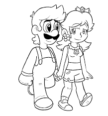 Select from 35653 printable crafts of cartoons, nature, animals, bible and many more. Luigi And Daisy Colouring Pages Kleurplaten