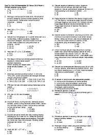 Pts bahasa inggris semester 2 genap sd kelas 6; 40 Soal Try Out Sd Kelas 6 Pelajaran Matematika