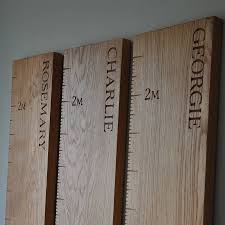 Personalised Solid Oak Engraved Height Chart