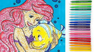 Check out this splashy coloring page featuring the adventurous mermaid ariel from the disney animated classic the little mermaid! Disney Princess Coloring Book The Little Mermaid Ariel Colouring Pages Youtube