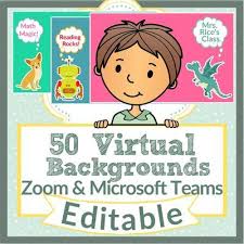 Zoom Backgrounds Microsoft Teams Backgrounds Virtual Backgrounds Editable In 2020 Classroom Newsletter Fifth Grade Resources Gifted Education