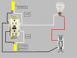 Wiring diagrams for a ceiling fan and light kit. Wiring Diagram For Gfci And Light Switches Home Electrical Wiring Gfci Electrical Wiring Colours