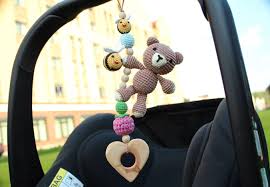 Bear Bees Car Seat Toy Pram Toy Toy For Stroller Crib Toy Organic Baby Rattle Activity Gym Toy Gender Neutral Ju Car Seat Toys Baby Gym Toys Pram Toys