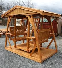 Double Glider Swing Sided Wooden With Canopy Table Wooden Gazebo Wooden Swings Outdoor Living Patio