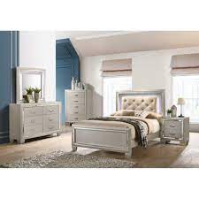 Platinum bedroom set en 2019 | home desing. Rent To Own Elements International 5 Piece Platinum Full Panel Bedroom Set At Aaron S Today