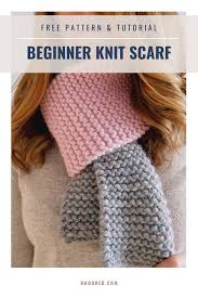 Loom knitting scarves for men and women. Beginner Knit Scarf How To Knit A Scarf For Complete Beginners Beginner Knit Scarf Knitting Patterns Free Scarf Knitting For Beginners