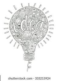 Color in this picture of magic lamp and share it with others today! Idea Lamp Bulb Coloring Page Stock Illustration 333215924