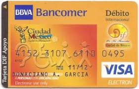 The federal deposit insurance act requires the fdic's board of directors to set a target or designated reserve ratio (drr) for the dif annually. Bank Card Tarjeta Dif Apoyo Bancomer Mexico Col Mx Ve 0098