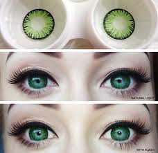 Circle Lens Review Super Pinky Green Circle Lenses Halloween Contact Lenses Cosplay Contacts