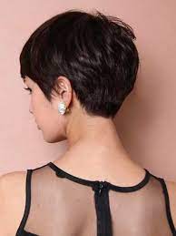 I chose to color her roots following the occipital bone, i left a soft weight line to form an elegant point in the back of her head. Pixie Haircut Back Of Head View Hair Styles