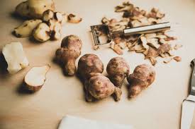 The tuber, which is the only part used, tastes like a cross between radish and artichoke. Jerusalem Artichokes Edible Green Mountains