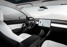 2019 Yeni Tesla Model 3 Kokpiti Oto Kokpit