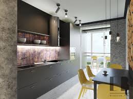 Jul 16, 2021 · mar 25, 2021 · dark grey kitchen cabinets with white countertops this is the ultimate contrast in the kitchen design, and it is timeless. Contemporary Gray Kitchen With Wood Slice Wall Art Design