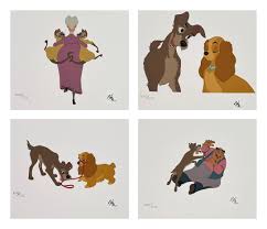 Original Walt Disney Set of Four Lady and the Tramp Limited Edition Ce –  animationsensations.com