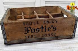 Postie S Soft Drinks Crate Rustic Wood Storage And Decor Etsy Crates Wooden Crate Boxes Wood Storage