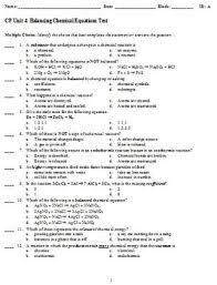 Balance any equation or reaction using this chemical equation balancer! Balancing Chemical Equations Examview Tests Cp And Pre Ap With Review