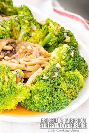 Broccoli And Mushroom Stir Fry In Oyster Sauce Recipe Mushroom Recipes Healthy Mushroom Dish Stuffed Mushrooms
