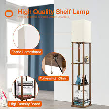 Other options include hanging lights for low or high ceilings, ideal for living rooms, bedrooms, or kitchens. Buy Addlon Led Modern Shelf Floor Lamp With White Lamp Shade And Led Bulb Display Shelves Floor Lamps For Living Room Bedroom And Office Vintage Online In Canada B08l32t5j4