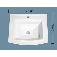 Soleil Top Mount Vitreous Porcelain Rectangular Drop In Bathroom Sink With Overflow Wayfair Drop In Bathroom Sinks Bathroom Sink Bathroom Vanity Sizes