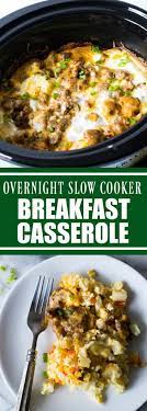 Slow Cooker Overnight Breakfast Casserole House Of Yumm Breakfast Crockpot Recipes Slow Cooker Overnight Breakfast Slow Cooker Breakfast Casserole