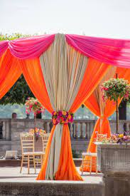 Image Result For Indian Party Decoration Orange Wedding Themes Orange And Pink Wedding Mehendi Decor Ideas