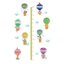 Winhappyhome Hot Air Balloon Kids Height Measurement Chart