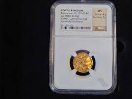 未使用に近い】古代ギリシャ スターテル金貨 120-63BC ポントス王国 アレキサンダーⅢ世 金貨 古代ギリシャ NGC MS評価  希少品の落札情報詳細 - ヤフオク落札価格検索 オークフリー