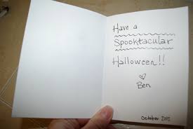 Halloween cards ideas for teachers. Homemade Halloween Card For Kids Close Families