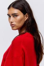 Asos Design Maglione Rossa ASOS DESIGN Curve Maglione Squadrato Con Scollo  A V In Maglia