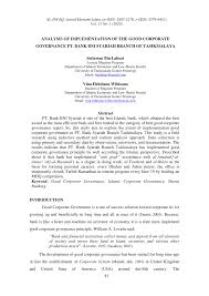 Lalu bagaimana dengan nasib karyawan di pt bank mandiri syariah (bsm), pt bank bni syariah dan pt bank bri syariah tbk? Pdf Analysis Of Implementation Of The Good Corporate Governance Pt Bank Bni Syariah Branch Of Tasikmalaya