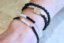 Black And White Bead Bracelet Meaning Spiritual Moonstone Bracelet With Meaning Black White Bead Bracelets With Meaning Black Tourmaline Bracelet Moonstone Bracelet