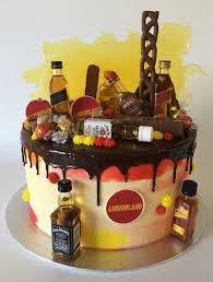 Liquor Cake With Mini Alcohol Bottles Alcohol Birthday Cake Liquor Cake Alcohol Cake