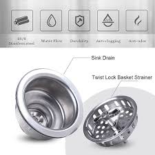Tips, tricks, and proper drain and venting methods.? Buy Varnahome 304 Stainless Steel Kitchen Sink Twist Lock Basket Drain Assembly W Brass Nuts Online In Vietnam B08gq94l93
