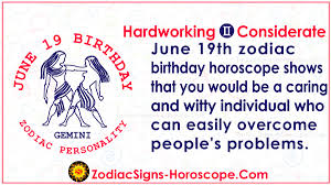 Selasa, 29 juni 2021 10:18 wib tweet June 19 Zodiac Full Horoscope Birthday Personality Zsh