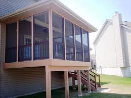 Exterior Inspirations How To Enclose A Patio With Almost Finished Enclosing Patio And Backyard Photo Albu Screened Porch Designs Porch Design House With Porch