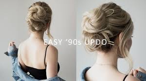 Besides formal occasions, updos can be worn on some regular days, too. How To Easy Updo 90s Inspired Perfect For Prom Weddings Work Youtube