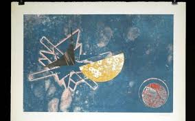 Lot Art 1950s Joan Joseph Tharrats Lithograph W Collage Spanish catalan painter, printmaker and writer. lot art