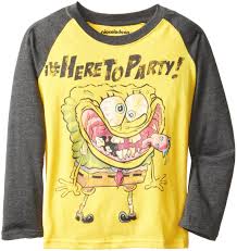 Black And Yellow Cartoon Shirt Spongebob Squarepants Big Boys Long Sleeve Tshirt Shirt Yellow Black Large 14 16 Check Out This Great Boys Long Sleeve Tshirt Yellow Black Boys Long Sleeve