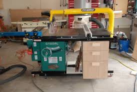Mobile Base For Cabinet Saw With 52 Quot Rip Workshop Organization Woodworking Workshop Table Saw