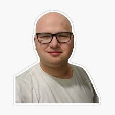 calvo afeitado andy Pegatina