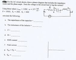 Phasor diagrams are diagram representing alternating current and voltage of same frequency as vectors or phasors with the phase angle between them. Answered For The Ac Circuit Shown Draw A Phasor Bartleby