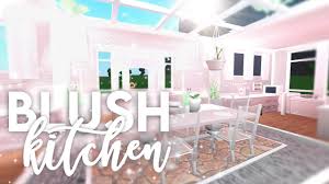 White kitchen ideas modern bloxburg mansion with linen curtains. Bloxburg Blush Kitchen 32k Using New Update Youtube