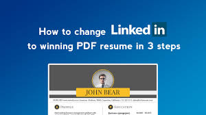 convert linkedin profile to resume