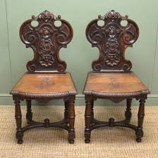 Dark red mahogany with antique oil finish. Antique Hall Chairs Antiques World