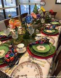 Create your own wonderland with our alice in wonderland table setting. A Whimsical Alice In Wonderland Table Setting Featuring Singing Talking Flowers From The Garden Between Naps On The Porch